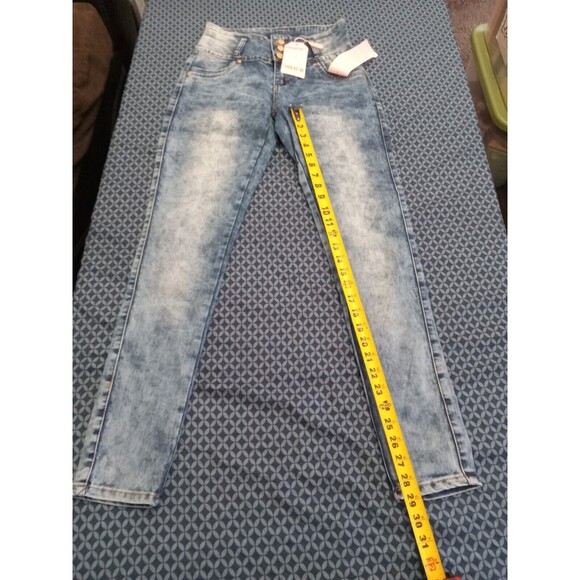 WAIST 29 SIZE 11 SKINNY JEANS STRETCH DENIM PUSH UP ACID 11-4 CUTIE 1409 SZ11 - Picture 6 of 11